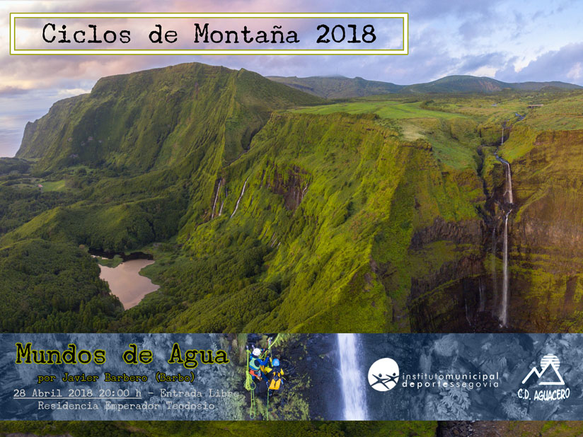 El próximo sábado 28 de abril, se celebrará una nueva proyección perteneciente a los Ciclos de Montaña 2018 organizada por el CD Aguacero.  El burgalés Javier Barbero, (Barbo para los amigos), participó hace unos años en los Encuentros Internacionales de Barranquismo (RIC) que tuvieron lugar en Portugal y compartirá con nosotros unos espectaculares audiovisuales de descensos de barrancos que ha hecho en la Isla de Las Flores (Azores), en el Parque Nacional de Peneda-Gêres (norte de Portugal) o en Madeira.  Barbo, aparte de hacer barrancos, también practica otros deportes como el alpinismo o la escalada y acaba de publicar la "Guía de Escalada de Burgos".   La cita es, como siempre, a las 20:00 h en la Residencia Emperador Teodosio , entrada libre hasta completar aforo.   Cuidadín que...la pasión que le pone cuando cuenta sus actividades en la montaña es altamente contagiosa!!