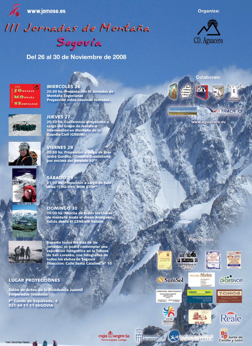 Cartel Jornadas Segoviacartel montana2
