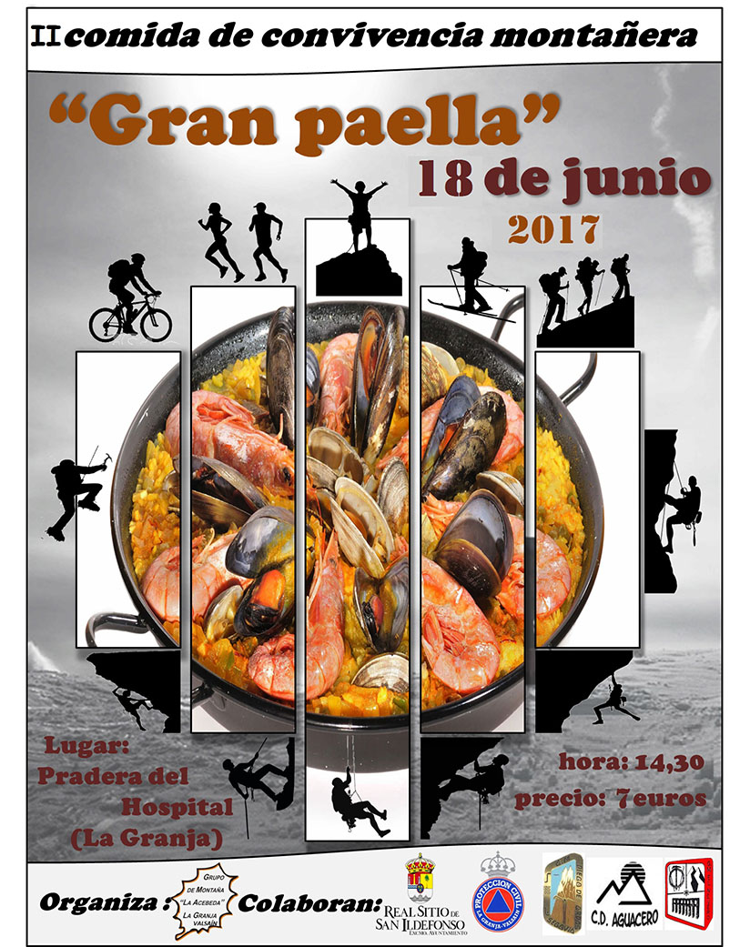 Cartel paellada montañera 2017