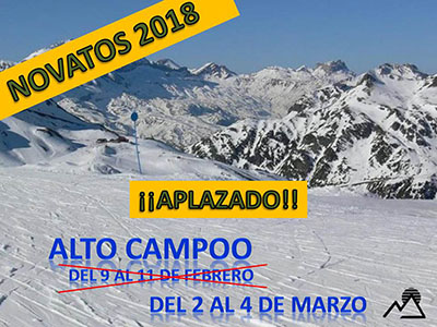Cartel Novatos 2018 aplazado